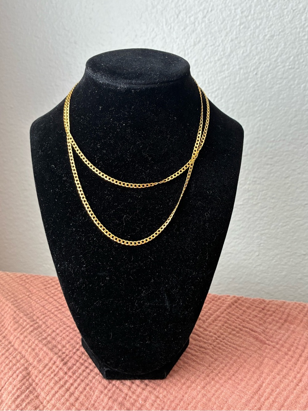 925 Sterling Silver Gold tone chain. Long necklace 30”